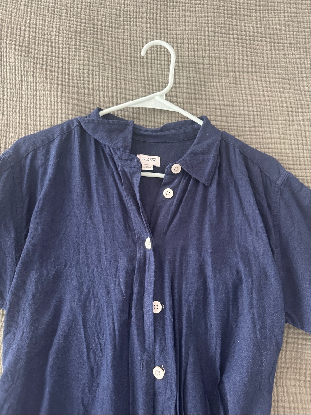 J. Crew Factory Linen Button Front Dress - Picture 3 of 4